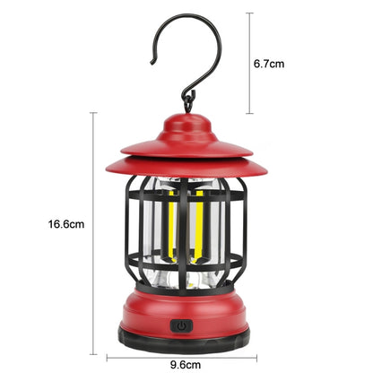 Portable Retro Hanging Lamp Lantern Camping Tent Light, Type:USB Charging(Black) - Camping Lighting by buy2fix | Online Shopping UK | buy2fix