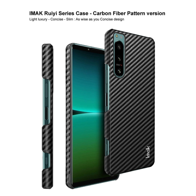 For Sony Xperia 5 IV IMAK Ruiyi Series Carbon Fiber PU + PC Phone Case - Motorola Cases by imak | Online Shopping UK | buy2fix