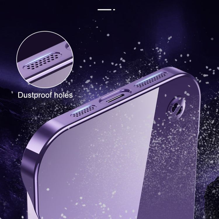 For iPhone 13 Electroplating Frameless Clear PC Phone Case(Purple) - iPhone 13 Cases by buy2fix | Online Shopping UK | buy2fix