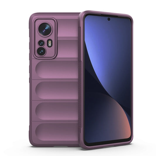 For Xiaomi 12 Magic Shield TPU + Flannel Phone Case(Purple) - Xiaomi Cases by buy2fix | Online Shopping UK | buy2fix