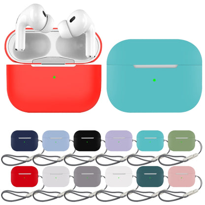 For AirPods Pro 2 Earphone Silicone Protective Case(Lake Blue) - For AirPods Pro 2 by buy2fix | Online Shopping UK | buy2fix