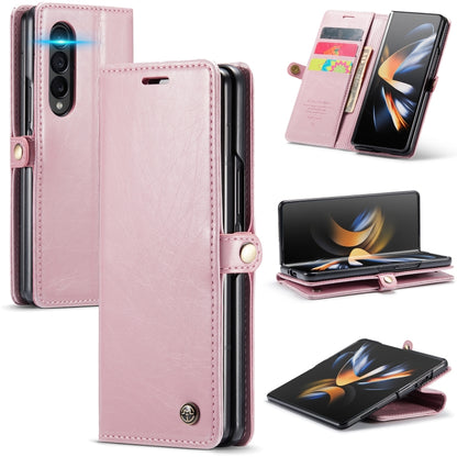 For Samsung Galaxy Z Fold4 CaseMe 003 Crazy Horse Texture Leather Phone Case(Rose Gold) - Galaxy Z Fold4 5G Cases by CaseMe | Online Shopping UK | buy2fix