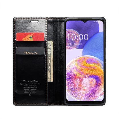 For Samsung Galaxy A23 / M23 CaseMe 003 Crazy Horse Texture Leather Phone Case(Black) - Galaxy Phone Cases by CaseMe | Online Shopping UK | buy2fix