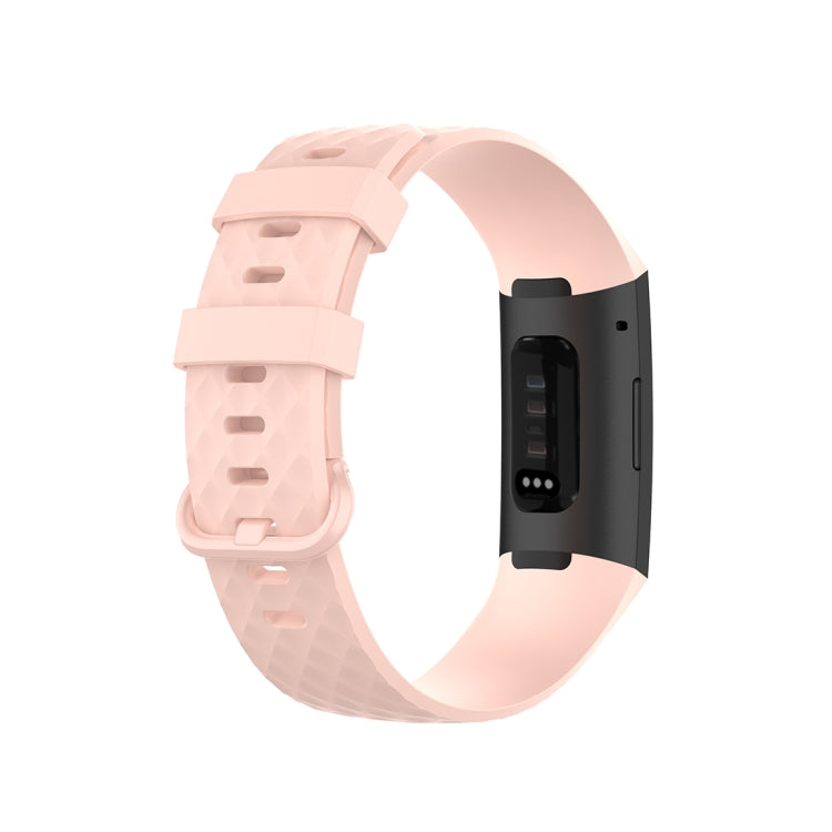 Color Buckle TPU Wrist Strap Watch Band for Fitbit Charge 4 / Charge 3 / Charge 3 SE, Size: S(Light Pink) - Watch Bands by buy2fix | Online Shopping UK | buy2fix