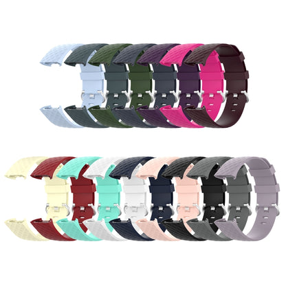 18mm Silver Color Buckle TPU Wrist Strap Watch Band for Fitbit Charge 4 / Charge 3 / Charge 3 SE, Size: S(Green) - Watch Bands by buy2fix | Online Shopping UK | buy2fix