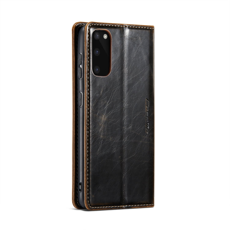 For Samsung Galaxy S20 CaseMe 003 Crazy Horse Texture Leather Phone Case(Coffee) - Galaxy Phone Cases by CaseMe | Online Shopping UK | buy2fix