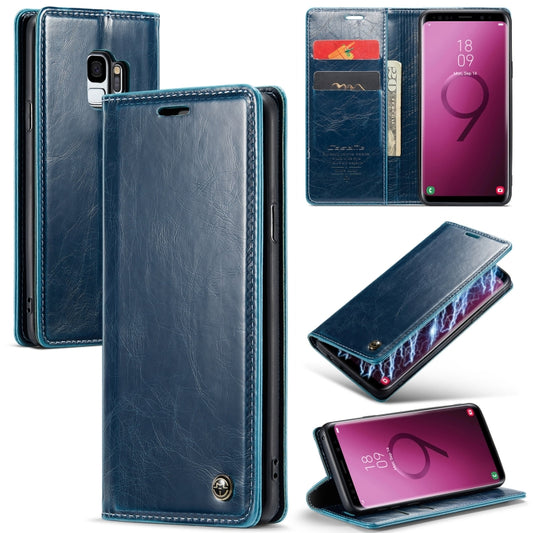 For Samsung Galaxy S9 CaseMe 003 Crazy Horse Texture Leather Phone Case(Blue) - Galaxy Phone Cases by CaseMe | Online Shopping UK | buy2fix