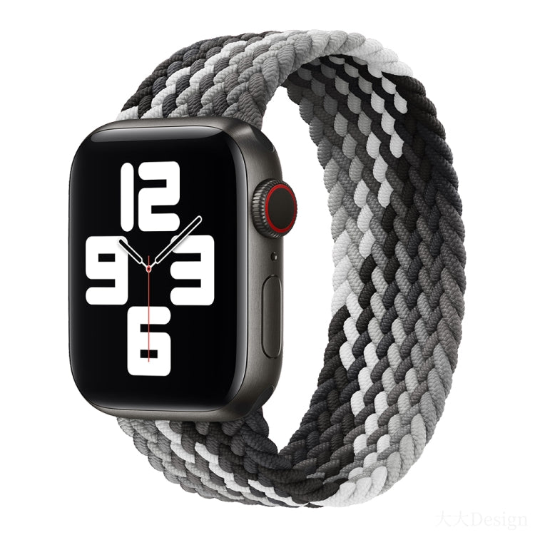 Nylon Single-turn Braided Watch Band For Apple Watch Ultra 49mm&Watch Ultra 2 49mm / Series 9&8&7 45mm / SE 3&SE 2&6&SE&5&4 44mm / 3&2&1 42mm, Length:155mm(Black Chocolate) - Watch Bands by HAWEEL | Online Shopping UK | buy2fix