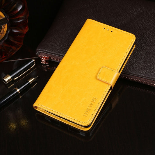 For Huawei Honor 30 idewei Crazy Horse Texture Horizontal Flip Leather Case with Holder & Card Slots & Wallet(Yellow) - Honor Cases by idewei | Online Shopping UK | buy2fix