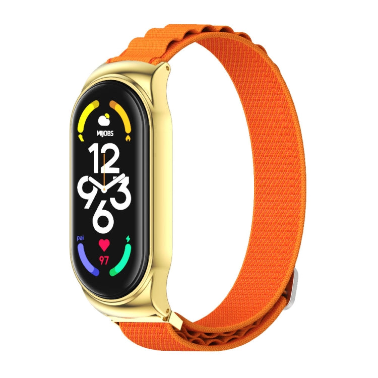 For Xiaomi Mi Band 7 / 7 NFC MIJOBS CS Nylon Breathable Watch Band(Orange Gold) - Watch Bands by MIJOBS | Online Shopping UK | buy2fix