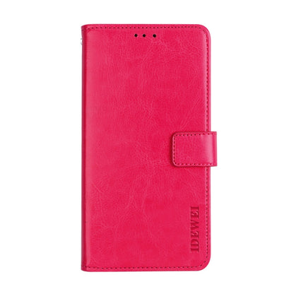 For Blackview A60 idewei Crazy Horse Texture Horizontal Flip Leather Case with Holder & Card Slots & Wallet(Rose Red) - More Brand by idewei | Online Shopping UK | buy2fix