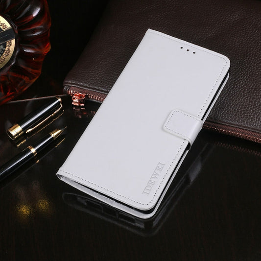 For Oukitel C15 Pro idewei  Crazy Horse Texture Horizontal Flip Leather Case with Holder & Card Slots & Wallet(White) - More Brand by idewei | Online Shopping UK | buy2fix