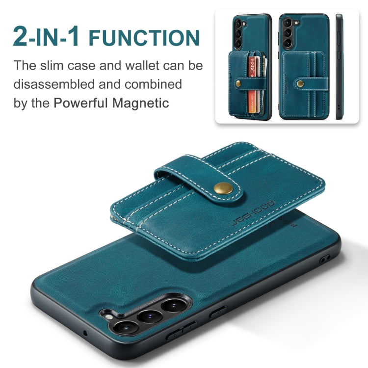 For Samsung Galaxy S24 5G JEEHOOD RFID Blocking Anti-Theft Magnetic Phone Case(Blue) - Galaxy S24 5G Cases by JEEHOOD | Online Shopping UK | buy2fix