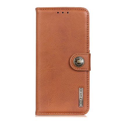 For OnePlus 11 5G KHAZNEH Cowhide Texture Flip Leather Phone Case(Brown) - OnePlus Cases by buy2fix | Online Shopping UK | buy2fix