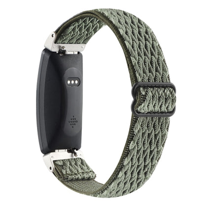 For Fitbit Inspire 2 Buckle Wave Braided Nylon Watch Band(Army Green) - Watch Bands by buy2fix | Online Shopping UK | buy2fix