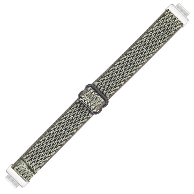 For Fitbit Inspire 2 Buckle Wave Braided Nylon Watch Band(Army Green) - Watch Bands by buy2fix | Online Shopping UK | buy2fix
