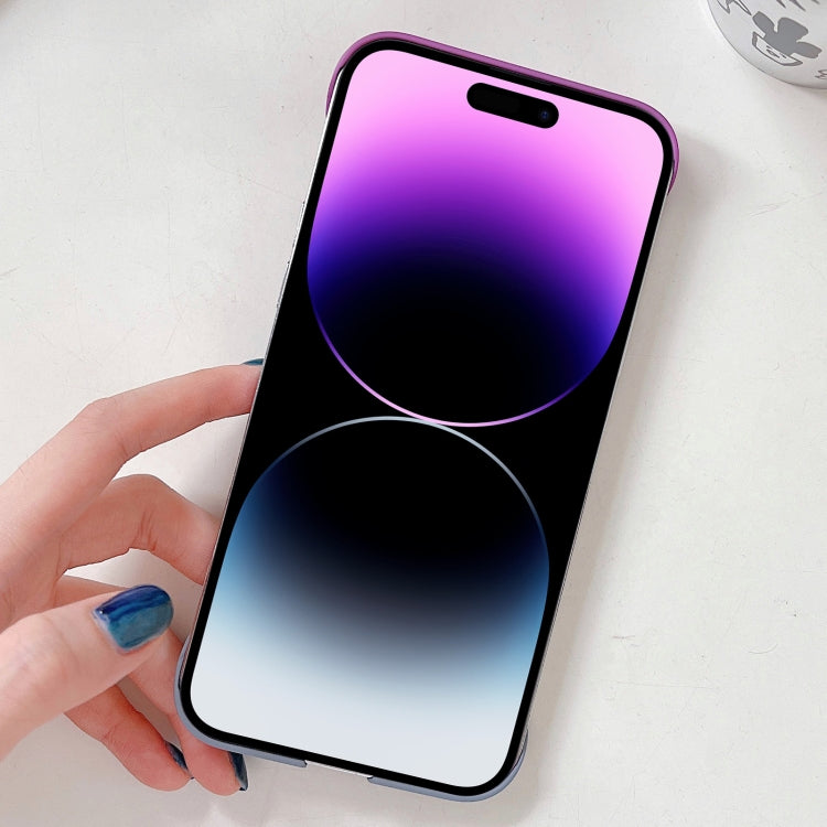 For iPhone XS / X Frameless Skin Feel Gradient Phone Case(Pink + Light Blue) - More iPhone Cases by buy2fix | Online Shopping UK | buy2fix