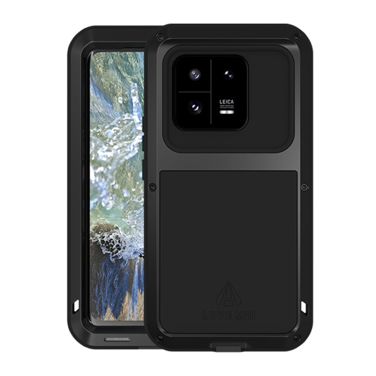 For Xiaomi 13 Pro LOVE MEI Metal Shockproof Life Waterproof Dustproof Phone Case(Black) - Xiaomi Cases by LOVE MEI | Online Shopping UK | buy2fix