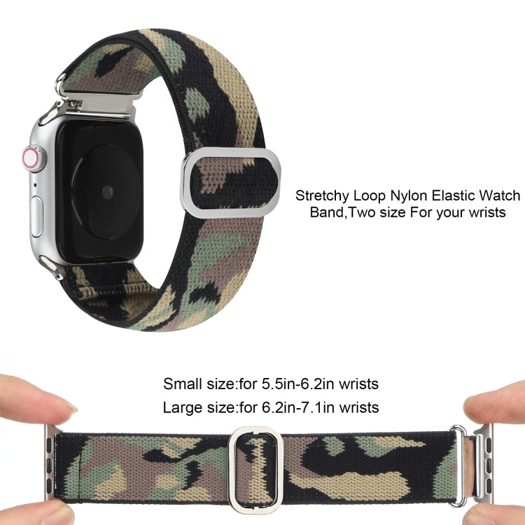 For Apple Watch Ultra 49mm&Watch Ultra 2 49mm / Series 9&8&7 45mm / SE 3&SE 2&6&SE&5&4 44mm / 3&2&1 42mm Buckle Elastic Nylon Watch Band(Grey) - Watch Bands by buy2fix | Online Shopping UK | buy2fix