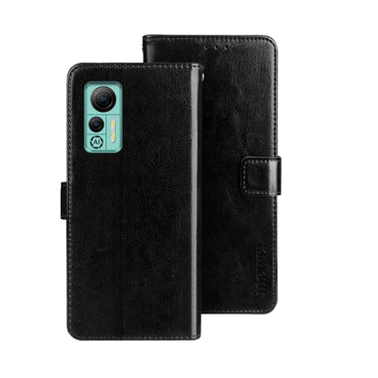 For Ulefone Note 14 idewei Crazy Horse Texture Leather Phone Case with Holder(Black) - Ulefone Cases by idewei | Online Shopping UK | buy2fix