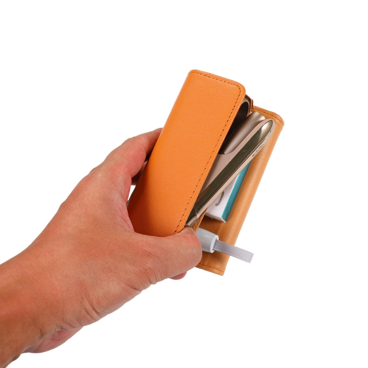 For IQOS 3.0 / 3 DUO Portable Electronic Cigarette Case Storage Bag with Hand Strap(Orange) - E Cigarette Accessories by buy2fix | Online Shopping UK | buy2fix