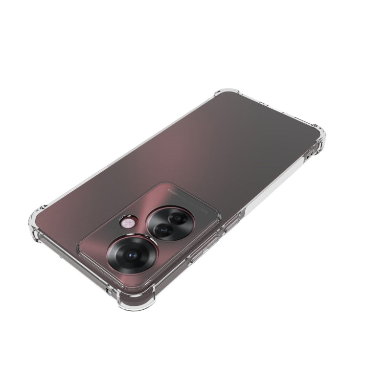 For OPPO Reno11 F 5G Global Shockproof Non-slip Thickening TPU Phone Case(Transparent) - Reno11 F Cases by buy2fix | Online Shopping UK | buy2fix