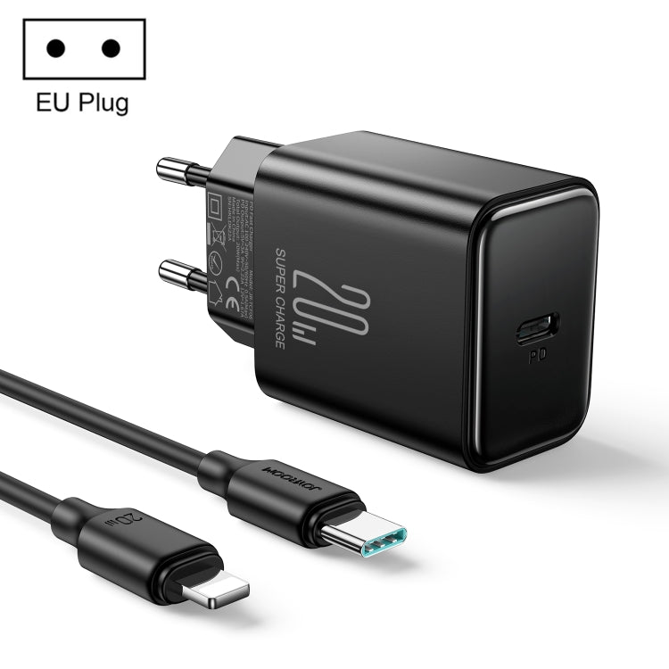 JOYROOM TCF06 Flash Series 20W USB-C/Type-C Single Port Charger Set, Specification:EU Plug(Black) - USB Charger by JOYROOM | Online Shopping UK | buy2fix