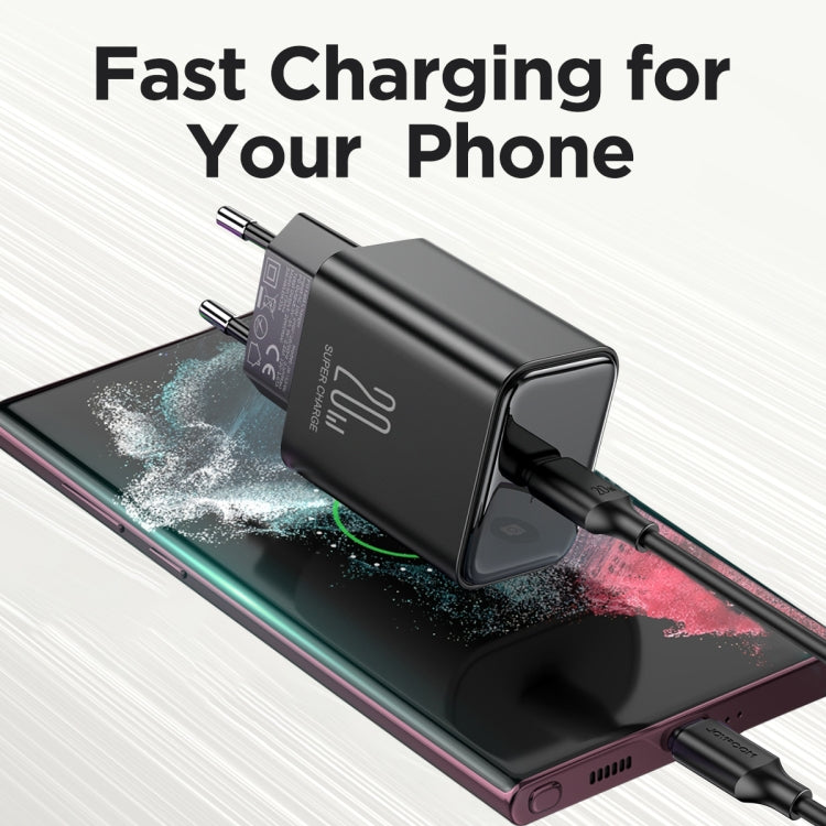 JOYROOM TCF06 Flash Series 20W USB-C/Type-C Single Port Charger Set, Specification:EU Plug(Black) - USB Charger by JOYROOM | Online Shopping UK | buy2fix