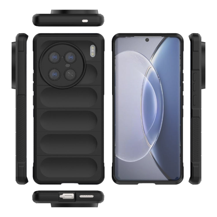 For vivo X90 Pro+ 5G Magic Shield TPU + Flannel Phone Case(Light Blue) - vivo Cases by buy2fix | Online Shopping UK | buy2fix
