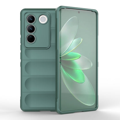 For vivo S16 Pro 5G Magic Shield TPU + Flannel Phone Case(Dark Green) - vivo Cases by buy2fix | Online Shopping UK | buy2fix