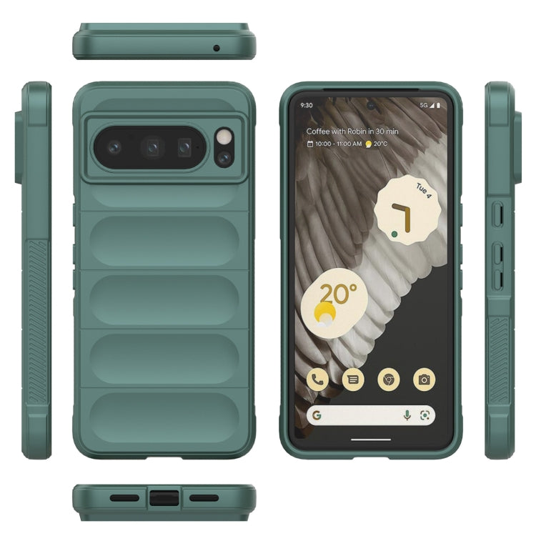 For Google Pixel 8 Pro 5G Magic Shield TPU + Flannel Phone Case(Dark Grey) - Google Cases by buy2fix | Online Shopping UK | buy2fix