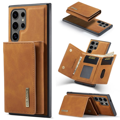 For Samsung Galaxy S24 Ultra 5G DG.MING M1 Series 3-Fold Multi Card Wallet + Magnetic Phone Case(Brown) - Galaxy S24 Ultra 5G Cases by DG.MING | Online Shopping UK | buy2fix