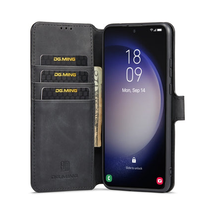 For Samsung Galaxy S23 5G DG.MING Retro Oil Edge Flip Leather Phone Case(Black) - Galaxy S23 5G Cases by DG.MING | Online Shopping UK | buy2fix