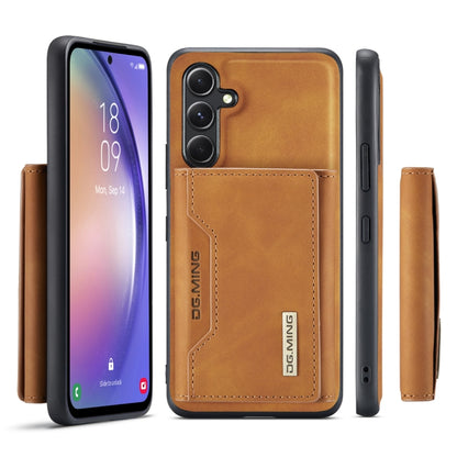 For Samsung Galaxy A54 5G DG.MING M2 Series 3-Fold Multi Card Bag + Magnetic Phone Case(Brown) - Galaxy Phone Cases by DG.MING | Online Shopping UK | buy2fix