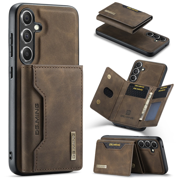 For Samsung Galaxy S24+ 5G DG.MING M2 Series 3-Fold Multi Card Bag + Magnetic Phone Case(Coffee) - Galaxy S24+ 5G Cases by DG.MING | Online Shopping UK | buy2fix