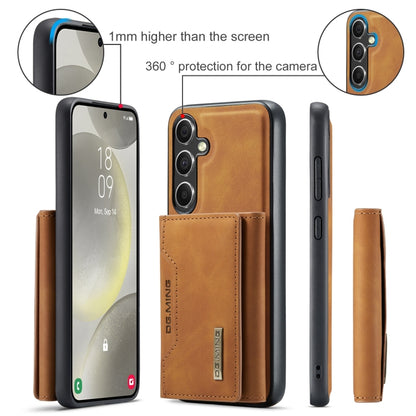 For Samsung Galaxy S24 5G DG.MING M2 Series 3-Fold Multi Card Bag + Magnetic Phone Case(Brown) - Galaxy S24 5G Cases by DG.MING | Online Shopping UK | buy2fix