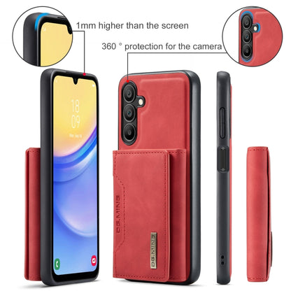 For Samsung Galaxy A15 5G / A15 4G DG.MING M2 Series 3-Fold Multi Card Bag + Magnetic Phone Case(Red) - Galaxy Phone Cases by DG.MING | Online Shopping UK | buy2fix