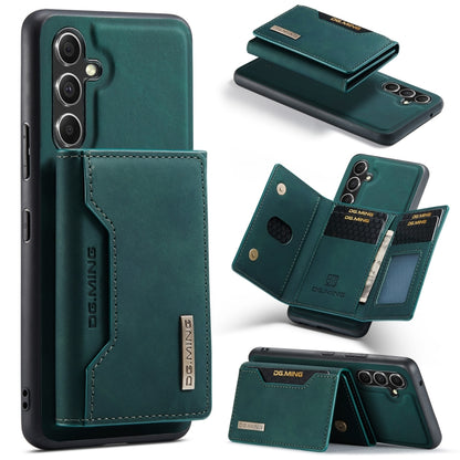 For Samsung Galaxy A35 5G DG.MING M2 Series 3-Fold Multi Card Bag + Magnetic Phone Case(Green) - Galaxy Phone Cases by DG.MING | Online Shopping UK | buy2fix