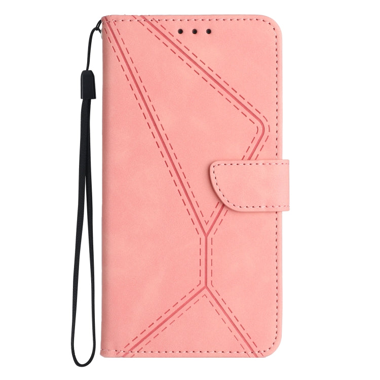 For Motorola Moto G04 / G24 Stitching Embossed Leather Phone Case(Pink) - Motorola Cases by buy2fix | Online Shopping UK | buy2fix