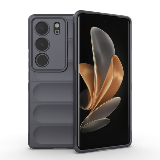 For vivo S17 Pro Magic Shield TPU + Flannel Phone Case(Dark Grey) - vivo Cases by buy2fix | Online Shopping UK | buy2fix