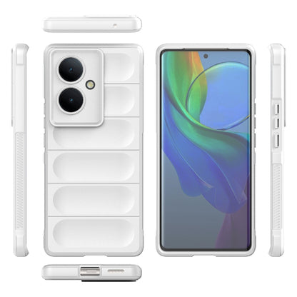 For vivo Y78+ Global Magic Shield TPU + Flannel Phone Case(White) - vivo Cases by buy2fix | Online Shopping UK | buy2fix
