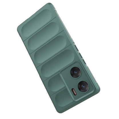 For vivo V29e 4G Global Magic Shield TPU + Flannel Phone Case(Grey) - vivo Cases by buy2fix | Online Shopping UK | buy2fix