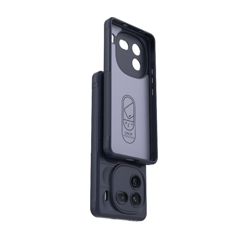 For vivo iQOO 12 5G Magic Shield TPU + Flannel Phone Case(Black) - iQOO 12 Cases by buy2fix | Online Shopping UK | buy2fix