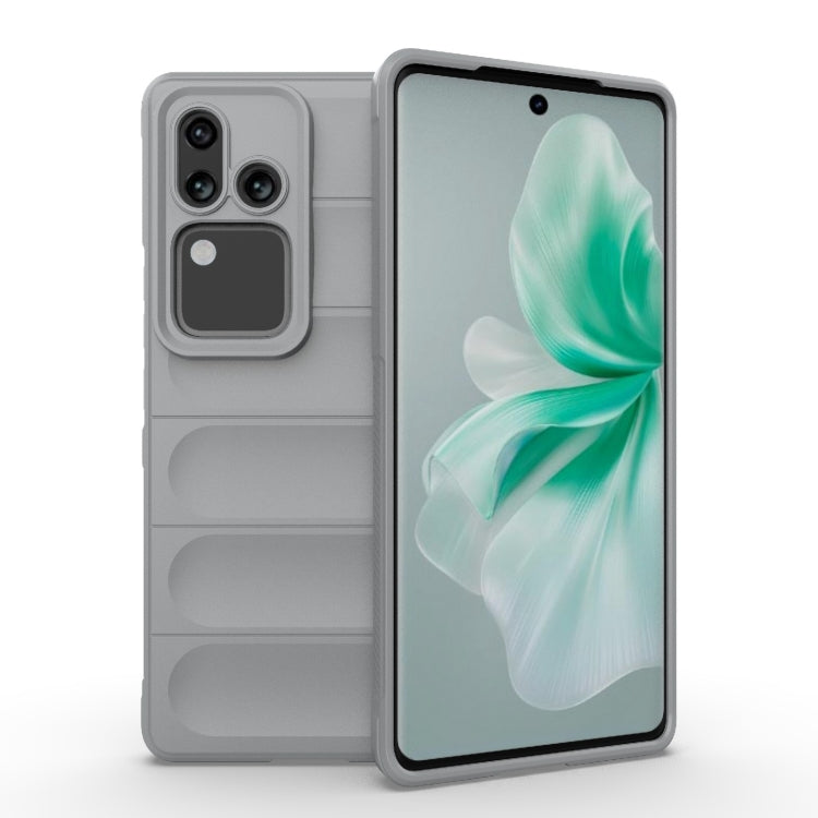 For vivo S18 5G Magic Shield TPU + Flannel Phone Case(Grey) - S18 Cases by buy2fix | Online Shopping UK | buy2fix