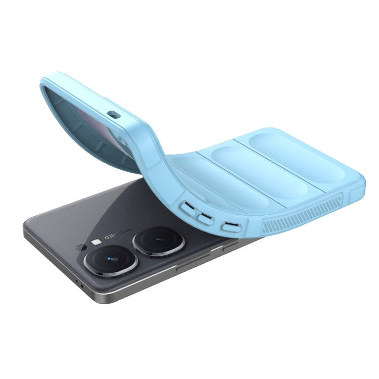 For vivo iQOO Neo9 Magic Shield TPU + Flannel Phone Case(Dark Blue) - iQOO Neo9 Cases by buy2fix | Online Shopping UK | buy2fix