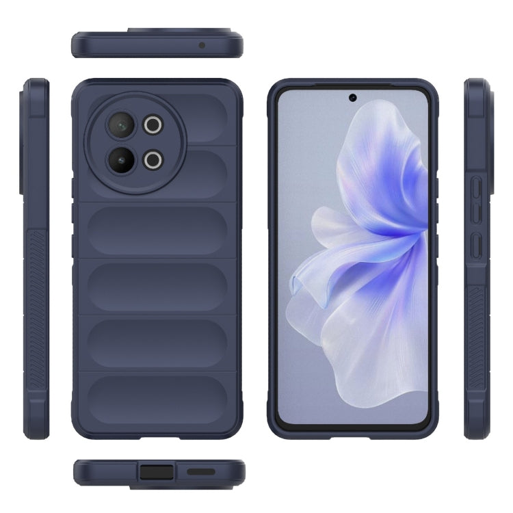 For vivo S18E 5G Magic Shield TPU + Flannel Phone Case(Dark Blue) - vivo Cases by buy2fix | Online Shopping UK | buy2fix