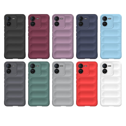 For vivo iQOO Z9 5G Magic Shield TPU + Flannel Phone Case(White) - vivo Cases by buy2fix | Online Shopping UK | buy2fix