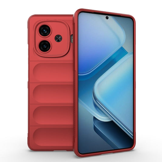 For vivo iQOO Z9 Turbo 5G Magic Shield TPU + Flannel Phone Case(Red) - vivo Cases by buy2fix | Online Shopping UK | buy2fix