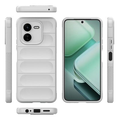 For vivo iQOO Z9X 5G Magic Shield TPU + Flannel Phone Case(White) - vivo Cases by buy2fix | Online Shopping UK | buy2fix