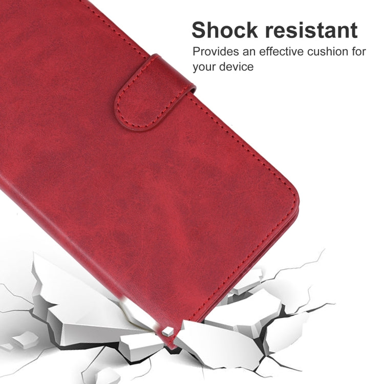 For Motorola Moto G34 Leather Phone Case(Red) - Motorola Cases by buy2fix | Online Shopping UK | buy2fix